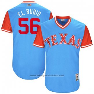 Maglia Baseball Uomo Texas Rangers 2017 Little League World Series Austin Bibens Dirkx Blu