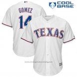 Maglia Baseball Uomo Texas Rangers Carlos Gomez Bianco Cool Base