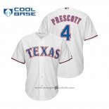 Maglia Baseball Uomo Texas Rangers Dak Prescott Cool Base Crossover Bianco