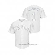 Maglia Baseball Uomo Texas Rangers Elvis Andrus 2019 Players Weekend Replica Bianco