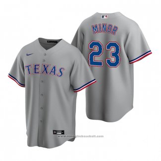 Maglia Baseball Uomo Texas Rangers Mike Minor Replica Road Grigio