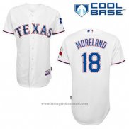 Maglia Baseball Uomo Texas Rangers Mithch Moreland 18 Bianco Home Cool Base