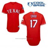 Maglia Baseball Uomo Texas Rangers Shin Soo Choo 17 Rosso Alternato Cool Base