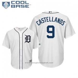 Maglia Baseball Uomo Tigers Nick Castellanos Cool Base Home Bianco