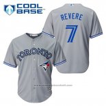 Maglia Baseball Uomo Toronto Blue Jays Ben Revere 7 Grigio Cool Base