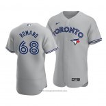 Maglia Baseball Uomo Toronto Blue Jays Jordan Romano Autentico Road Grigio