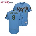 Maglia Baseball Uomo Toronto Blue Jays Mike Moustakas 2018 Memorial Day Flex Base Blu