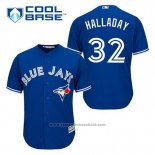 Maglia Baseball Uomo Toronto Blue Jays Roy Halladay 32 Blu Alternato Cool Base