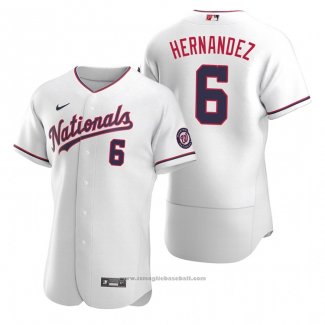 Maglia Baseball Uomo Washington Nationals Cesar Hernandez Autentico Bianco