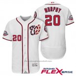 Maglia Baseball Uomo Washington Nationals Daniel Murphy Bianco 2018 All Star Home Alternato Flex Base