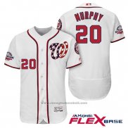 Maglia Baseball Uomo Washington Nationals Daniel Murphy Bianco 2018 All Star Home Alternato Flex Base