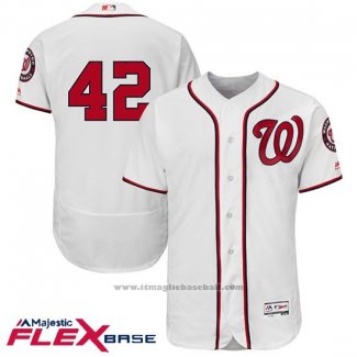 Maglia Baseball Uomo Washington Nationals Jackie Robinson Bianco Flex Base