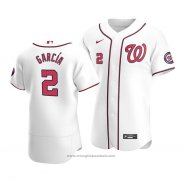 Maglia Baseball Uomo Washington Nationals Luis Garcia Autentico Primera Bianco