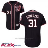 Maglia Baseball Uomo Washington Nationals Max Scherzer Blu Stelle e Strisce Flex Base