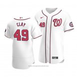 Maglia Baseball Uomo Washington Nationals Sam Clay Autentico Primera Bianco