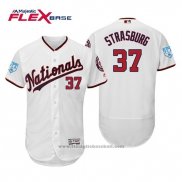 Maglia Baseball Uomo Washington Nationals Stephen Strasburg Flex Base Allenamento Primaverile 2019 Bianco