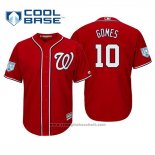 Maglia Baseball Uomo Washington Nationals Yan Gomes Cool Base Allenamento Primaverile 2019 Rosso