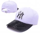 Cappellino New York Yankees Bianco Nero Silver