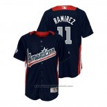 Maglia Baseball Bambino All Star Jose Ramirez 2018 Home Run Derby American League Blu