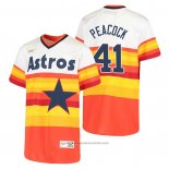 Maglia Baseball Bambino Houston Astros Brad Peacock Cooperstown Collection Primera Bianco