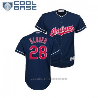 Maglia Baseball Bambino Indians Corey Kluber Cool Base Alternato Replica Blu