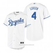 Maglia Baseball Bambino Kansas City Royals Alex Gordon Replica Primera Bianco