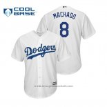 Maglia Baseball Bambino Los Angeles Dodgers Manny Machado Cool Base Home Bianco