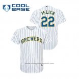 Maglia Baseball Bambino Milwaukee Brewers Christian Yelich Cool Base Alternato Replica Bianco