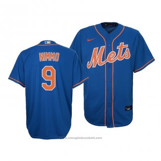 Maglia Baseball Bambino New York Mets Brandon Nimmo Replica Cool Base Blu