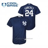 Maglia Baseball Bambino New York Yankees Gary Sanchez Cool Base Alternato Blu