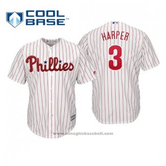 Maglia Baseball Bambino Philadelphia Phillies Bryce Harper Cool Base Home Bianco