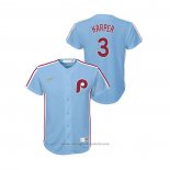 Maglia Baseball Bambino Philadelphia Phillies Bryce Harper Cooperstown Collection Road Blu