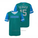 Maglia Baseball Bambino Seattle Mariners Kyle Seager 2018 LLWS Players Weekend Seager Verde