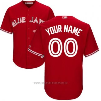 Maglia Baseball Bambino Toronto Blue Jays Personalizzate Rosso