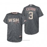 Maglia Baseball Bambino Washington Nationals Alcides Escobar 2022 City Connect Replica Grigio