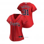 Maglia Baseball Donna Atlanta Braves Greg Maddux 2020 Replica Alternato Rosso