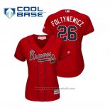 Maglia Baseball Donna Atlanta Braves Mike Foltynewicz Cool Base Alternato 2019 Rosso