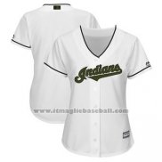 Maglia Baseball Donna Cleveland Indians Personalizzate 2018 Bianco