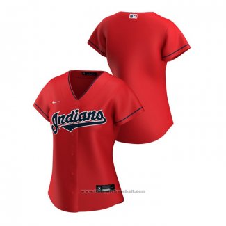 Maglia Baseball Donna Cleveland Indians Replica 2020 Alternato Rosso