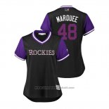 Maglia Baseball Donna Colorado Rockies German Marquez 2018 LLWS Players Weekend Marquee Nero