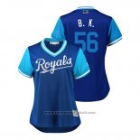 Maglia Baseball Donna Kansas City Royals Brad Keller 2018 LLWS Players Weekend B. K. Blu