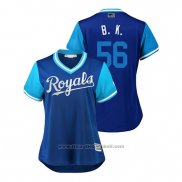 Maglia Baseball Donna Kansas City Royals Brad Keller 2018 LLWS Players Weekend B. K. Blu