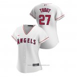 Maglia Baseball Donna Los Angeles Angels Mike Trout 2020 Replica Home Bianco