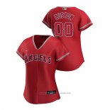 Maglia Baseball Donna Los Angeles Angels Personalizzate 2020 Replica Alternato Rosso