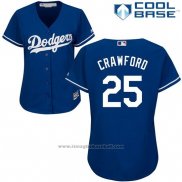 Maglia Baseball Donna Los Angeles Dodgers Carl Crawford Cool Base Blu