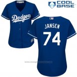 Maglia Baseball Donna Los Angeles Dodgers Kenley Jansen Cool Base Blu