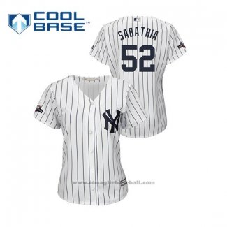 Maglia Baseball Donna New York Yankees C.c. Sabathia 2019 Postseason Cool Base Bianco