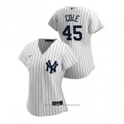 Maglia Baseball Donna New York Yankees Gerrit Cole 2020 Replica Home Bianco