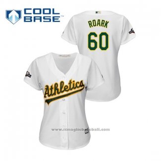 Maglia Baseball Donna Oakland Athletics Tanner Roark 2019 Postseason Cool Base Bianco