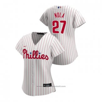 Maglia Baseball Donna Philadelphia Phillies Aaron Nola 2020 Replica Home Bianco